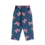 Magot Bow Print Cotton Denim Pants